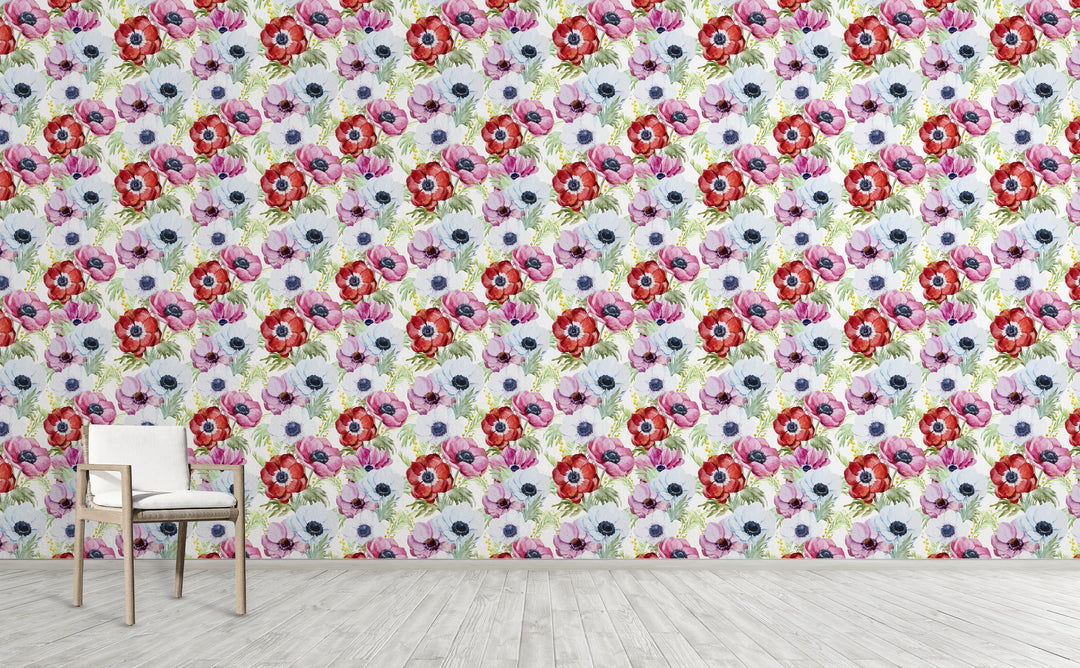 Plentiful Poppies Wallpaper by Walls Need Love