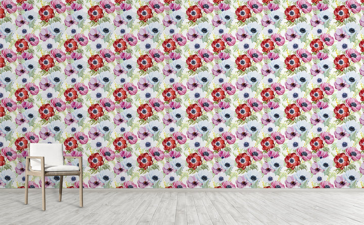 Plentiful Poppies Wallpaper by Walls Need Love