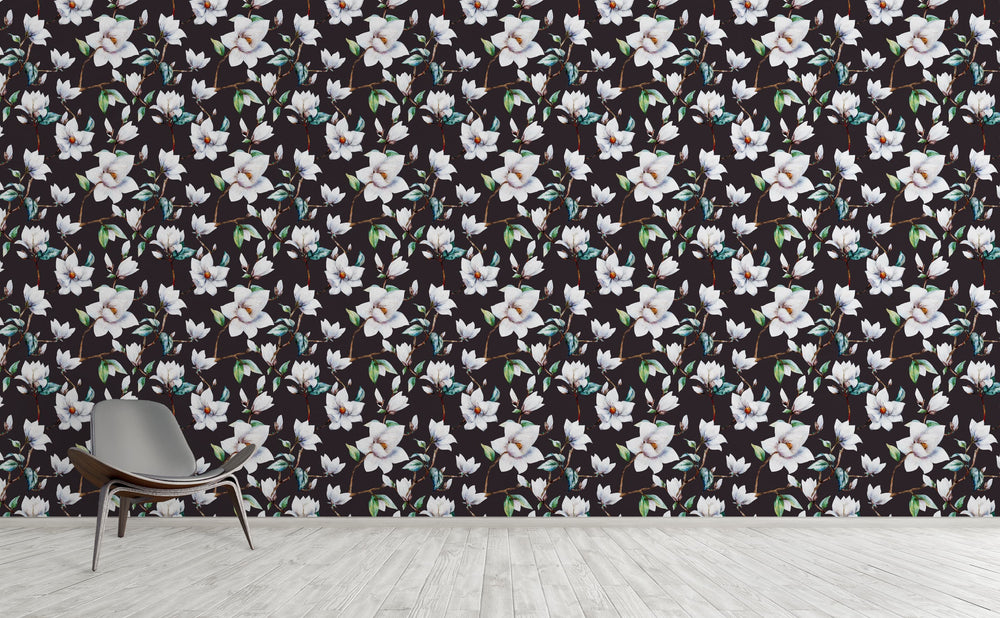 Vintage Magnolia Wallpaper Pattern by Walls Need Love