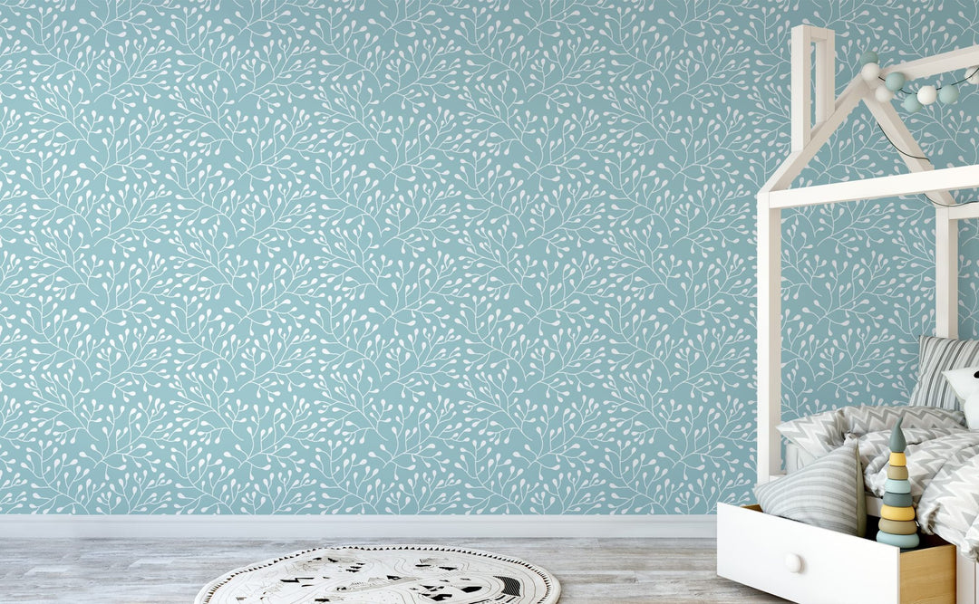 Budding Trees wallpaper in a kids room | Walls Need Love