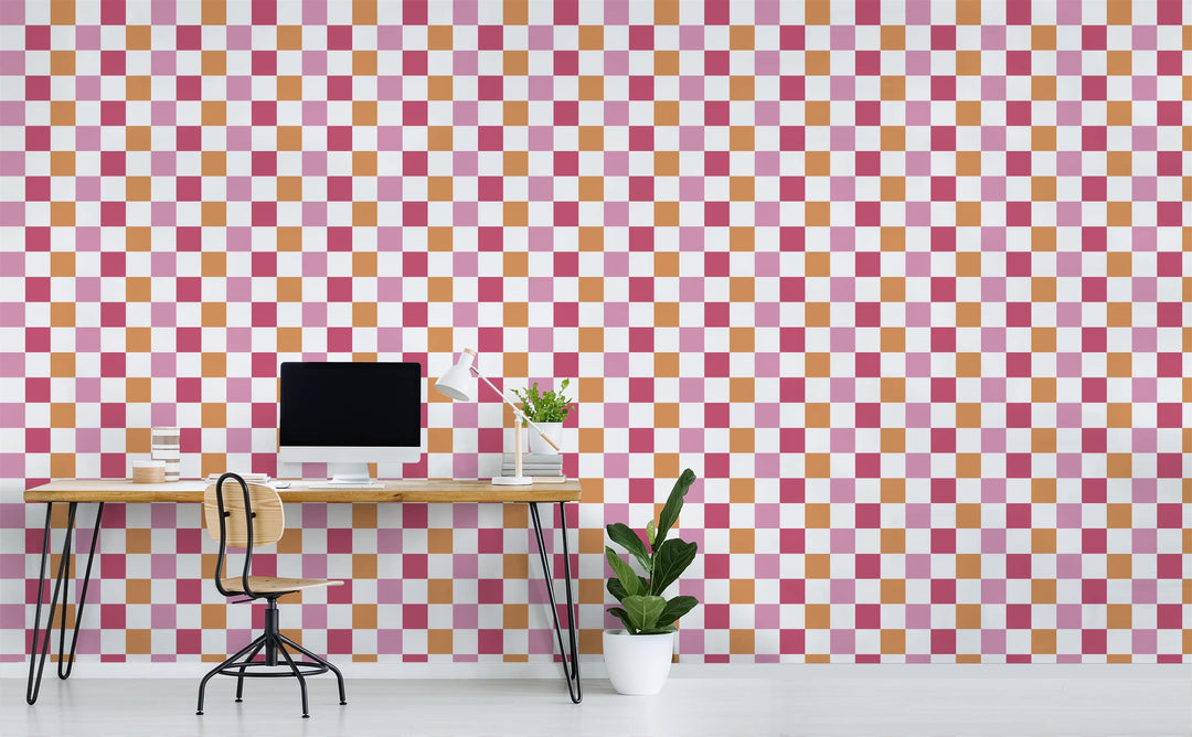 Strawberry Checkers | Wallpaper