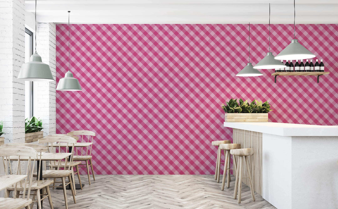 Haute Pink Plaid | Wallpaper