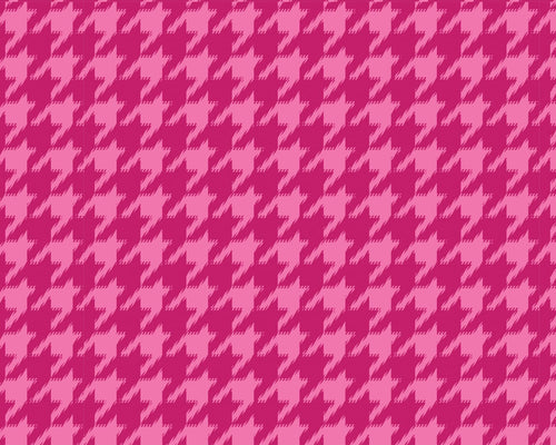 Groovy Houndstooth in Fuchsia | Wallpaper