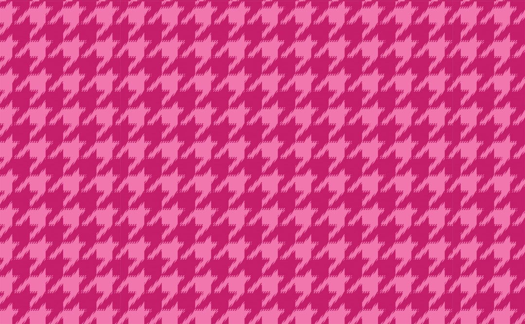 Groovy Houndstooth in Fuchsia Sample