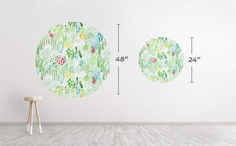 Green Pastures Circle Wall Decal by Walls Need Love®