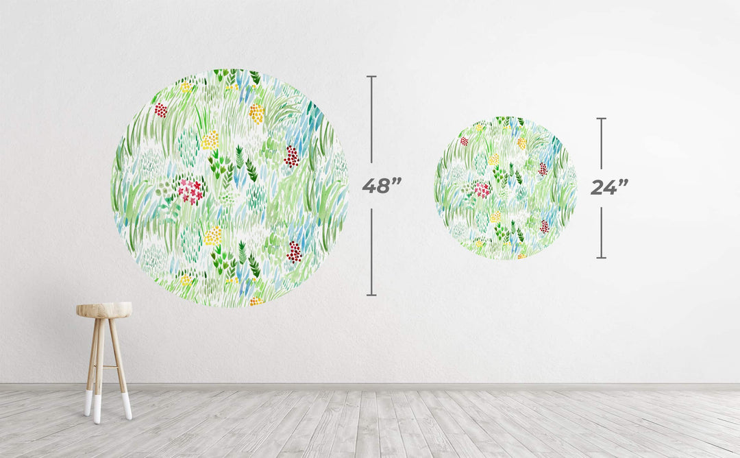 Green Pastures Circle Wall Decal by Walls Need Love®