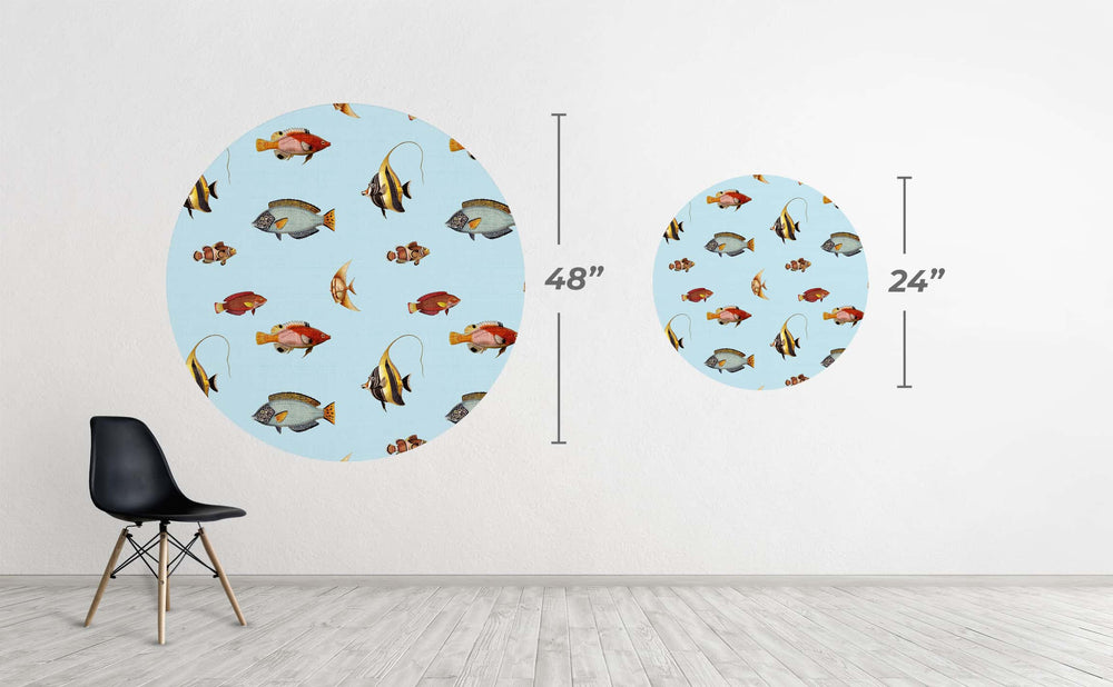 Marine Life Circle Wall Decal by Walls Need Love®
