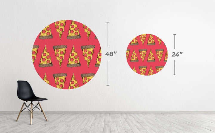 Pizza Party Circle Wall Decal by Walls Need Love®