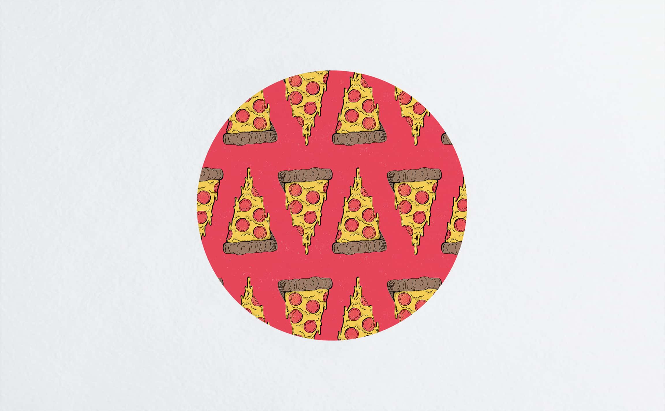 Pizza Party Circle Wall Decal by Walls Need Love®
