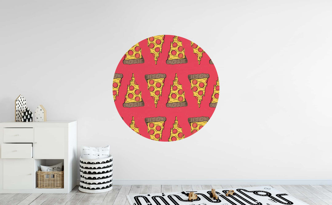 Pizza Party Circle Wall Decal by Walls Need Love®