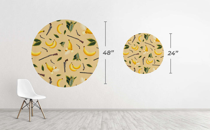 Wild West Gone Bananas Circle Wall Decal by Walls Need Love®