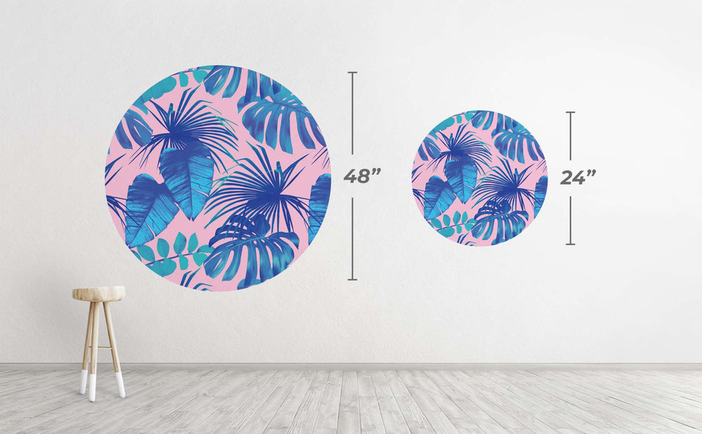 Miami Palms Circle Wall Decal by Walls Need Love┬«