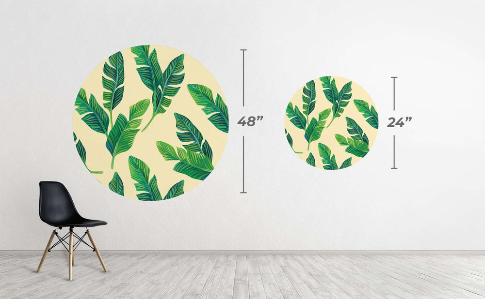 Falling Palms Circle Wall Decal by Walls Need Love┬«