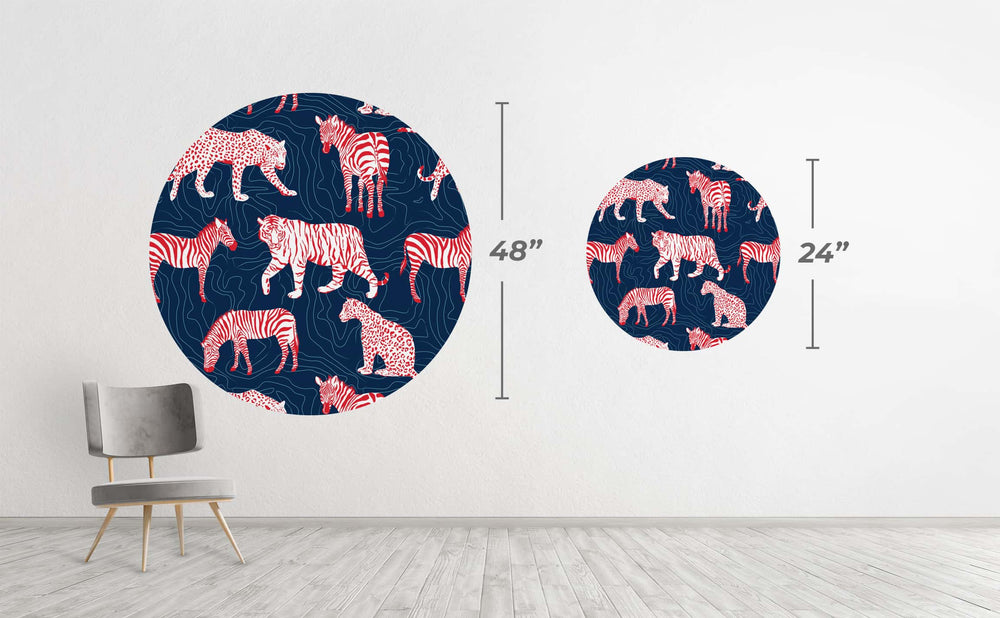 Spots and Stripes Circle Wall Decal by Walls Need Love┬«