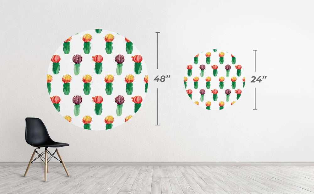 Cacti Cacti Cacti Circle Wall Decal by Walls Need Love┬«