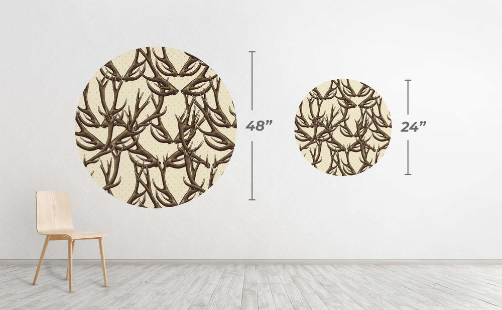 Deer Disorder Circle Wall Decal by Walls Need Love┬«