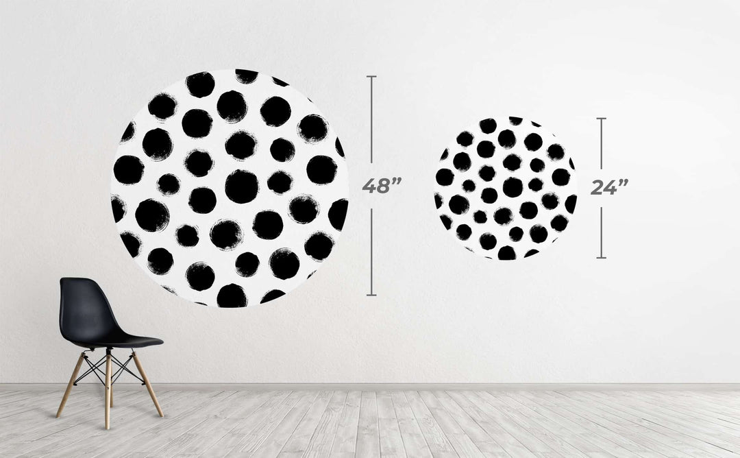 Dalmatian Spots Circle Wall Decal by Walls Need Love┬«