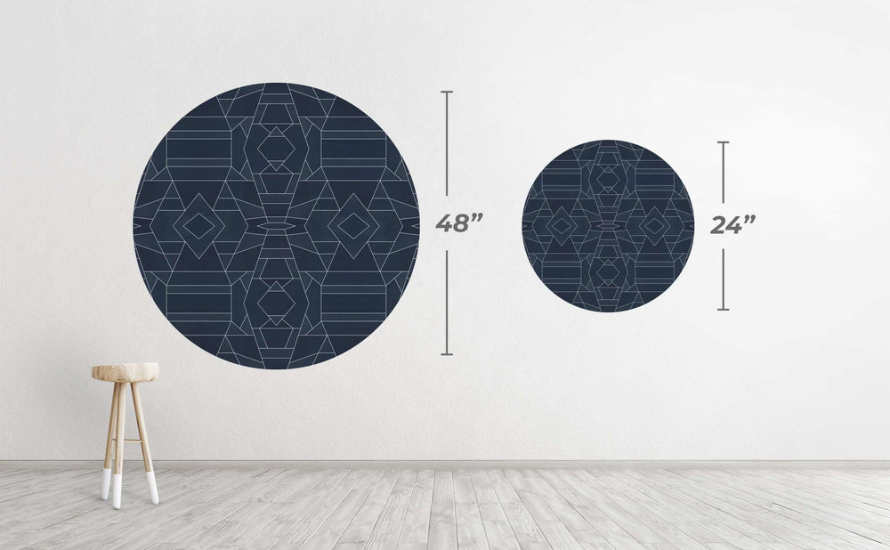 Geo Blue Circle Wall Decal by Walls Need Love┬«