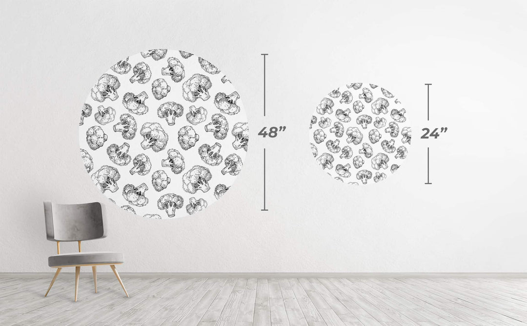 Broccoli Party Circle Wall Decal by Walls Need Love┬«