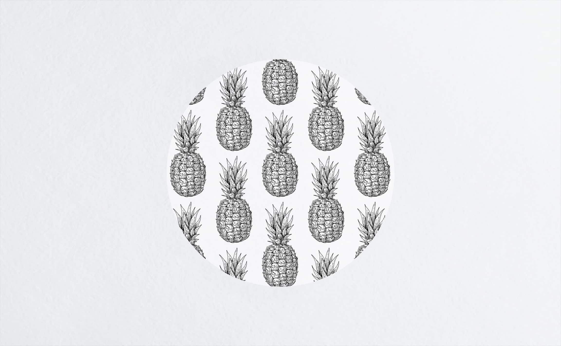 I Love Pineapple Circle Wall Decal by Walls Need Love┬«