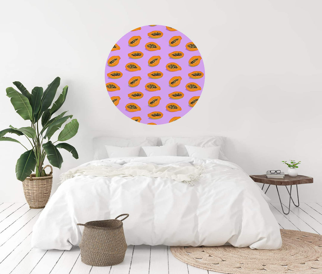 Papaya Circle Wall Decal by Walls Need Love┬«