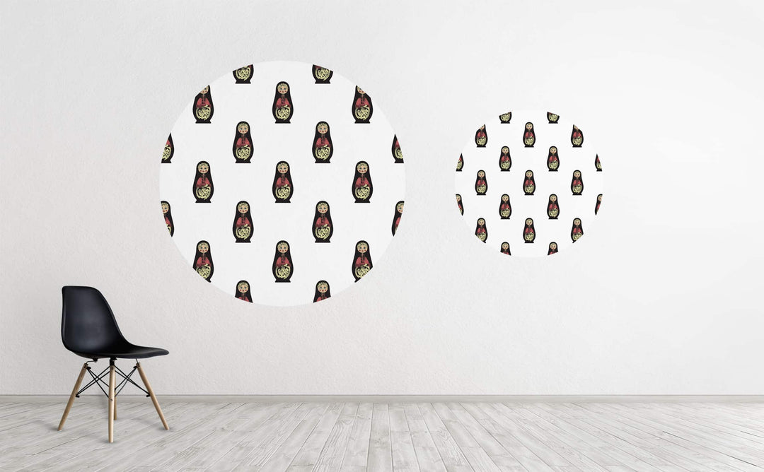 Russian Doll Circle Wall Decal by Walls Need Love┬«