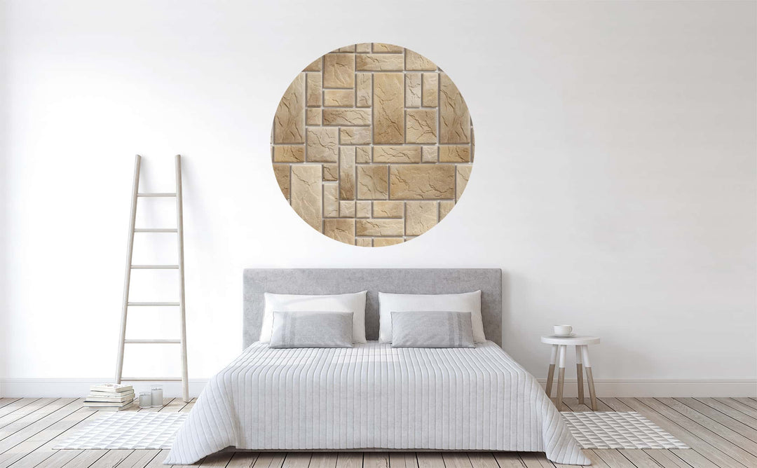 Stone Pattern II Circle Wall Decal by Walls Need Love┬«