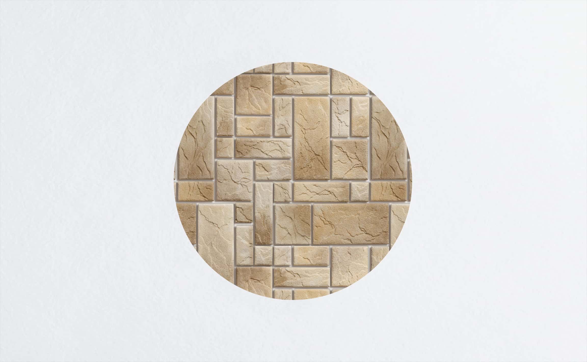 Stone Pattern II Circle Wall Decal by Walls Need Love┬«