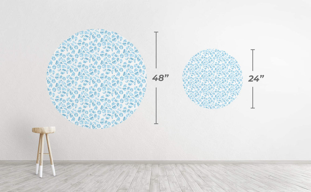 Blue Mosaic Circle Wall Decal by Walls Need Love┬«