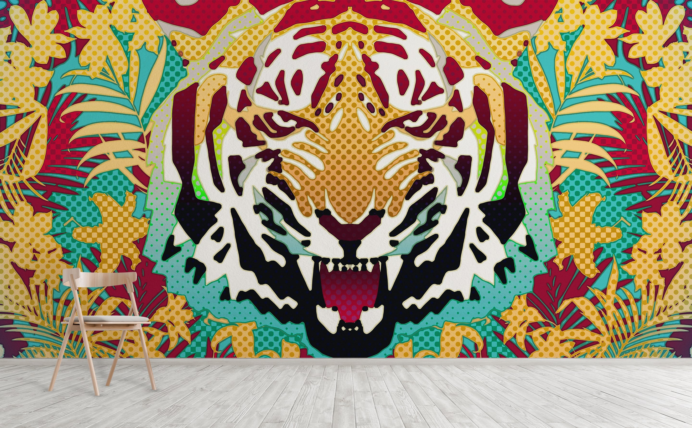 Hypnotic Tiger Wall Mural by Walls Need Loveﾮ