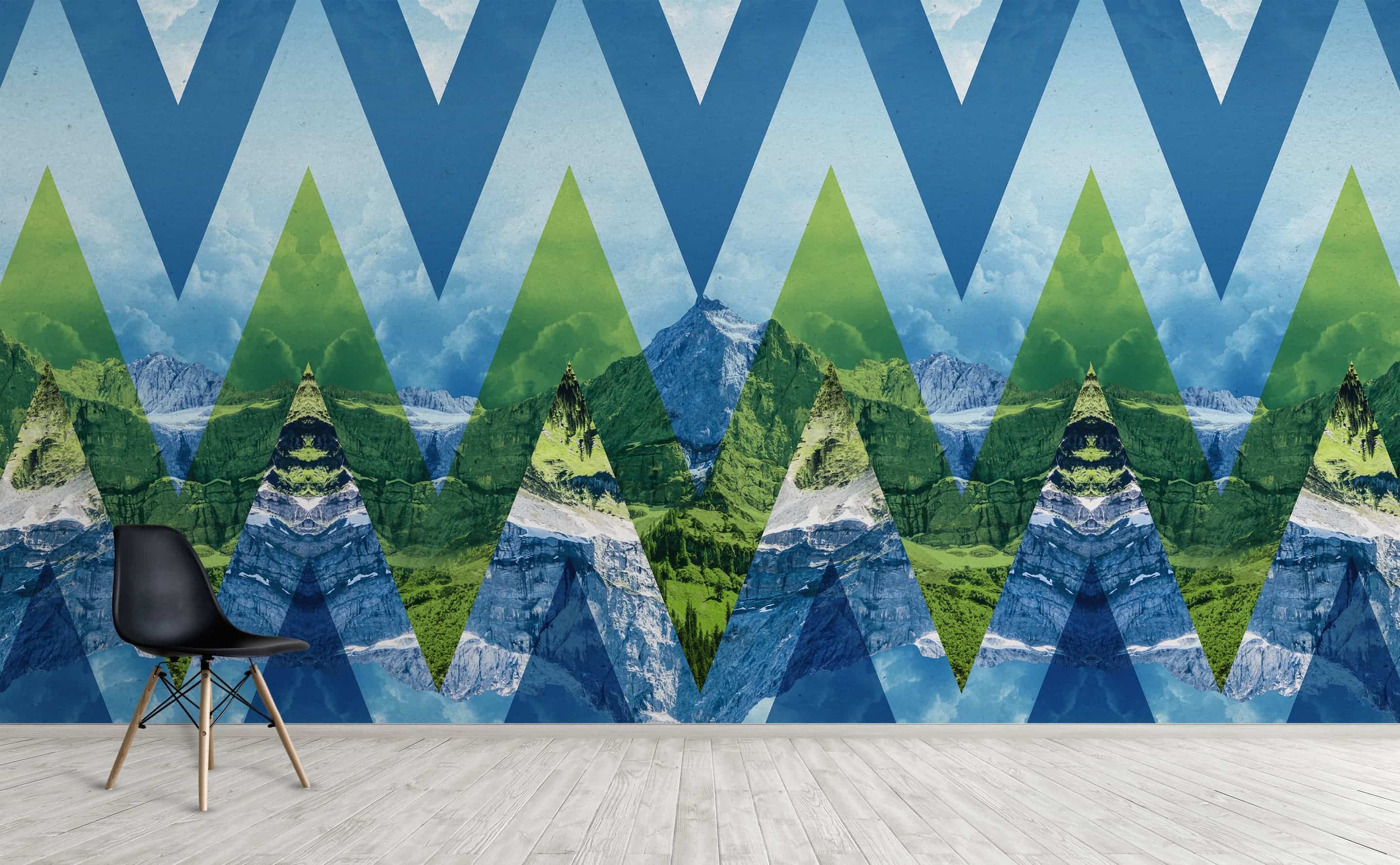 Chevron Mountains Majesty Wall Mural by Walls Need Love®