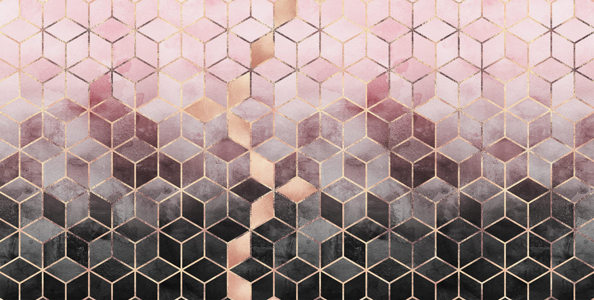 Pink Gray Gradient Cubes image