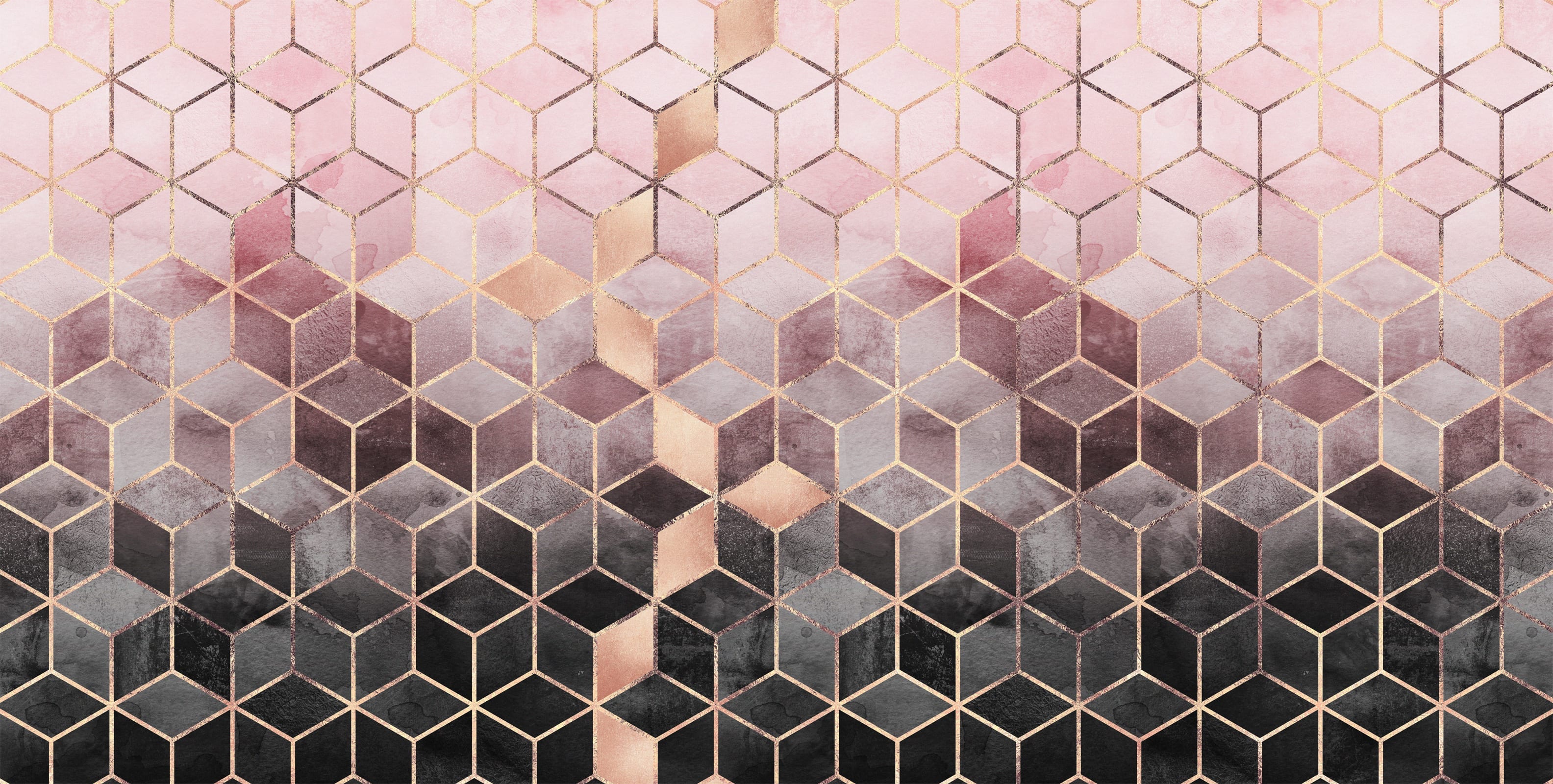 Pink Gray Gradient Cubes Sample