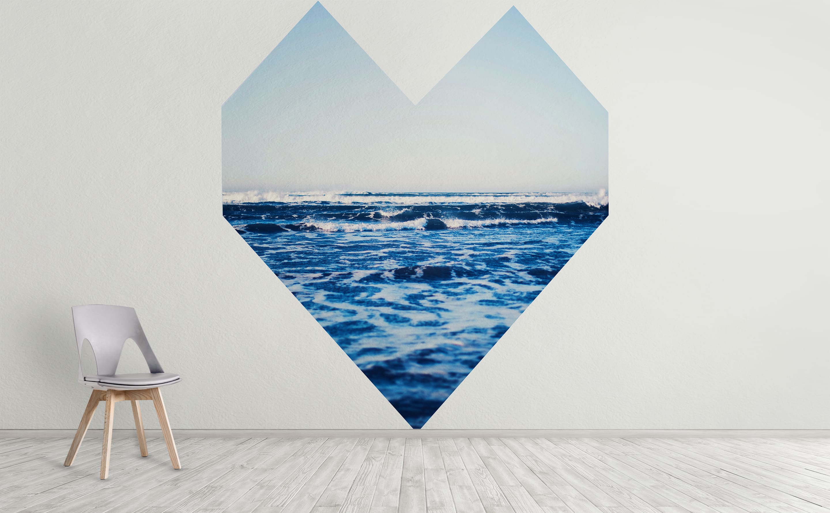 Ocean Heart Wall Mural by Walls Need Love®