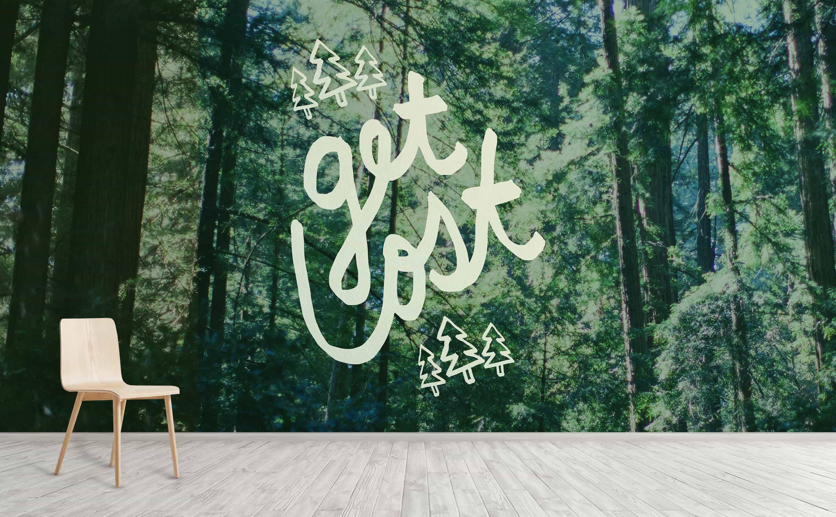 Get Lost Forest Wall Mural by Walls Need Love®