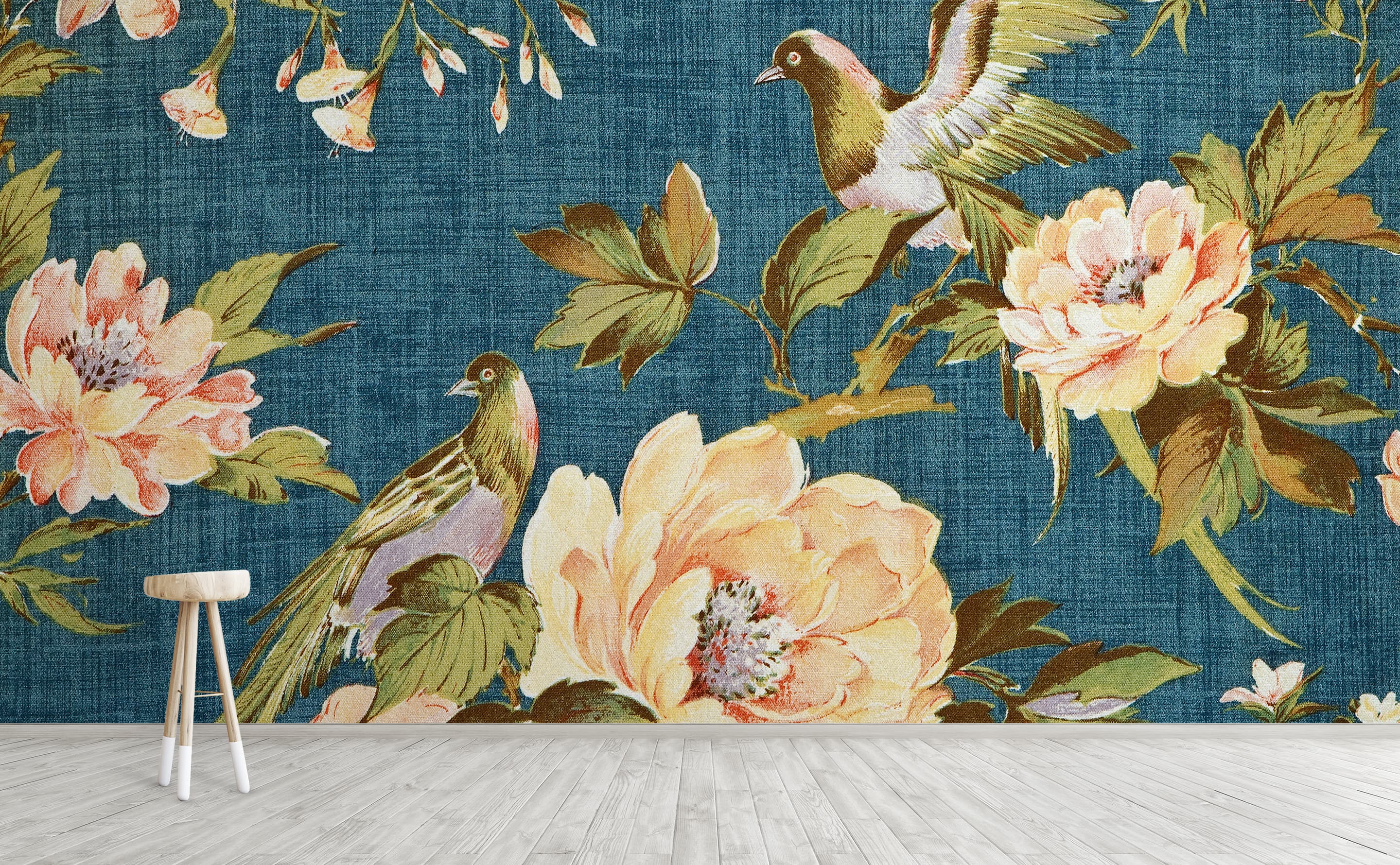 Vintage Fabric Wall Mural by Walls Need Loveﾮ