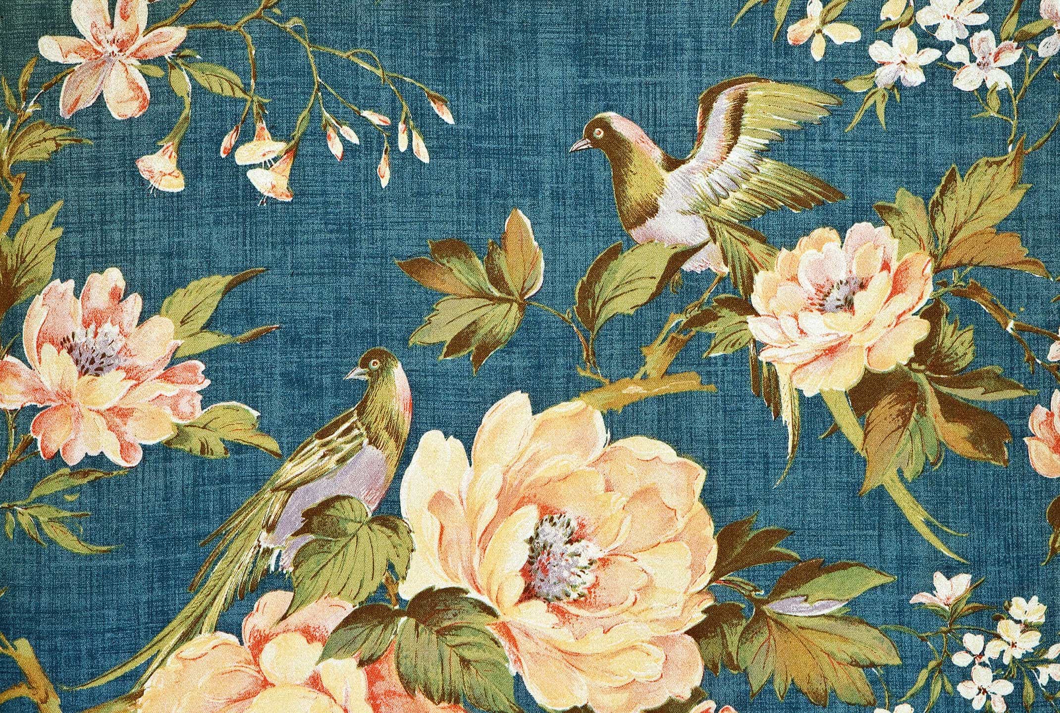 Vintage Fabric Wall Mural by Walls Need Loveﾮ  Edit alt text
