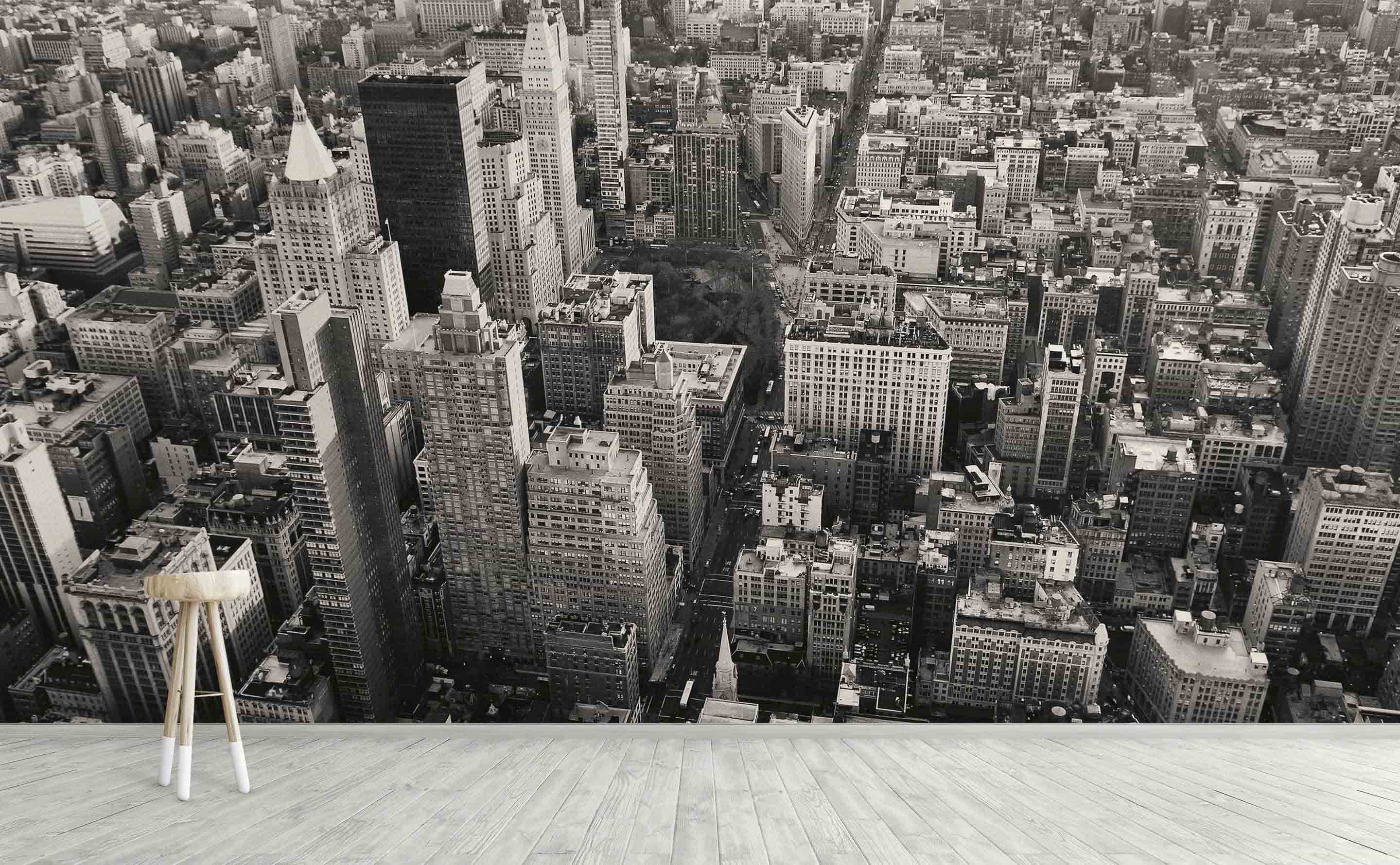 Flatiron City From Above Wall Mural by Walls Need Love®