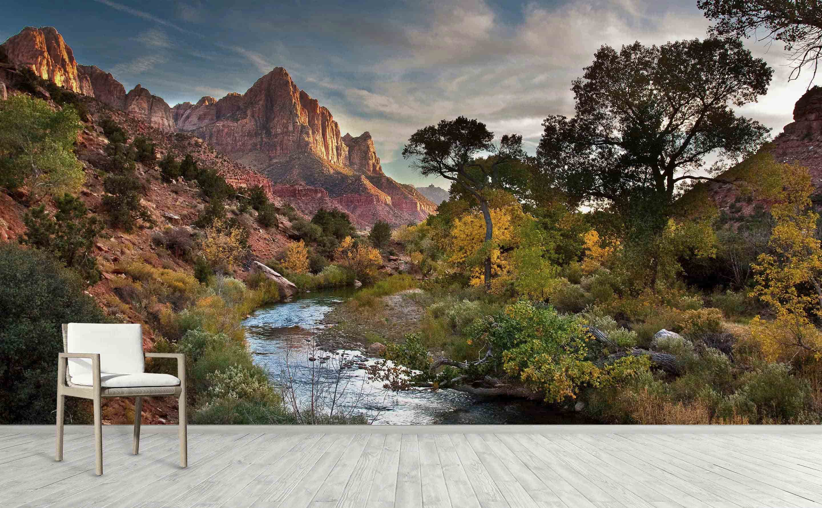 A River Through Zion Wall Mural by Walls Need Love®