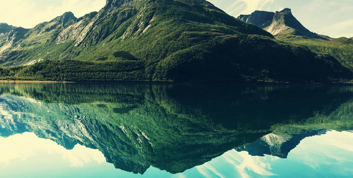 Tranquil Mountain Lake Wall Mural by Walls Need Love