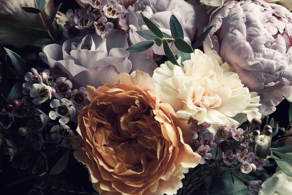 Twilight Bouquet Wall Mural by Walls Need Love