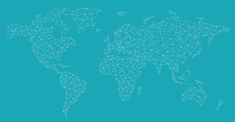 Global Communication Wall Mural by Walls Need Love