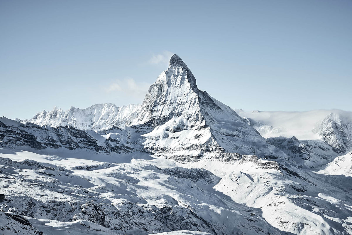 Snowy Alpine Matterhorn mountain landscape Wall Mural | Matterhorn