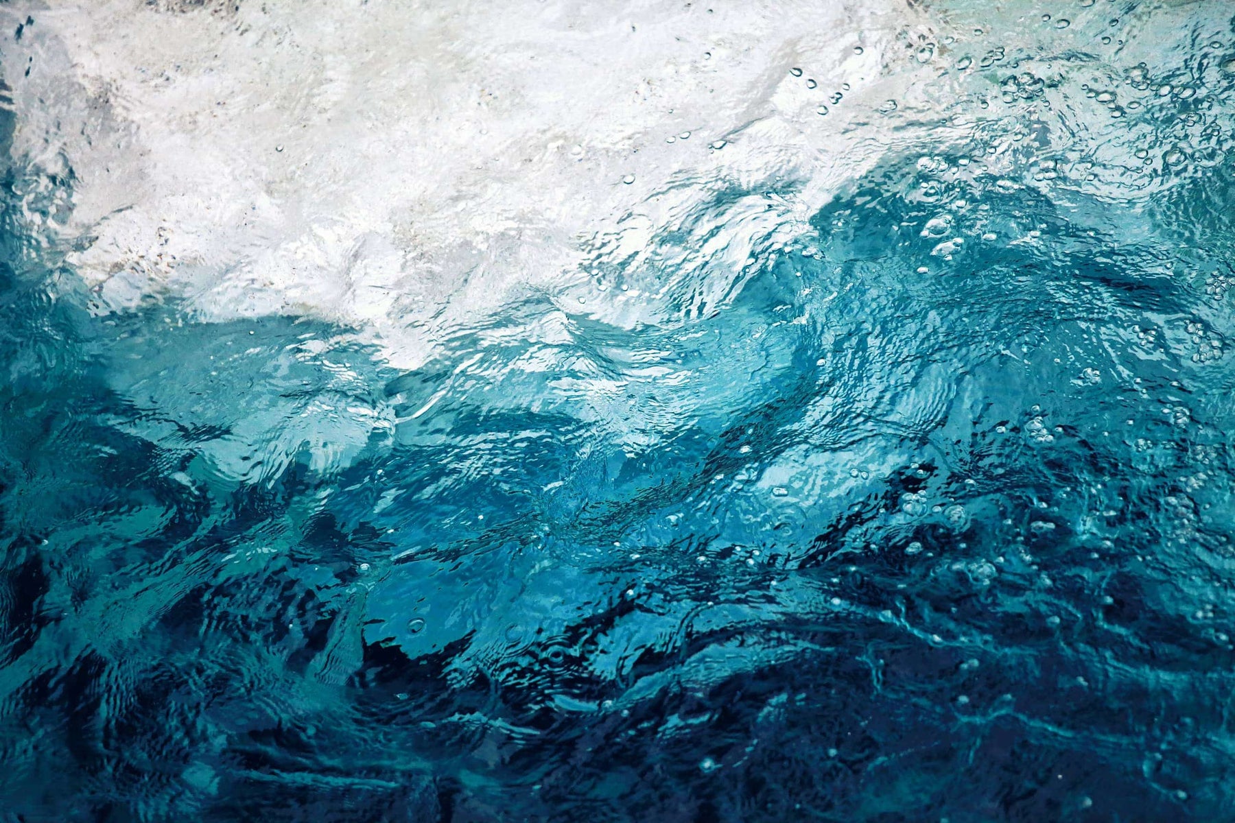 Blue water ripple close-up Wall Mural | Tidal Pool – WallsNeedLove