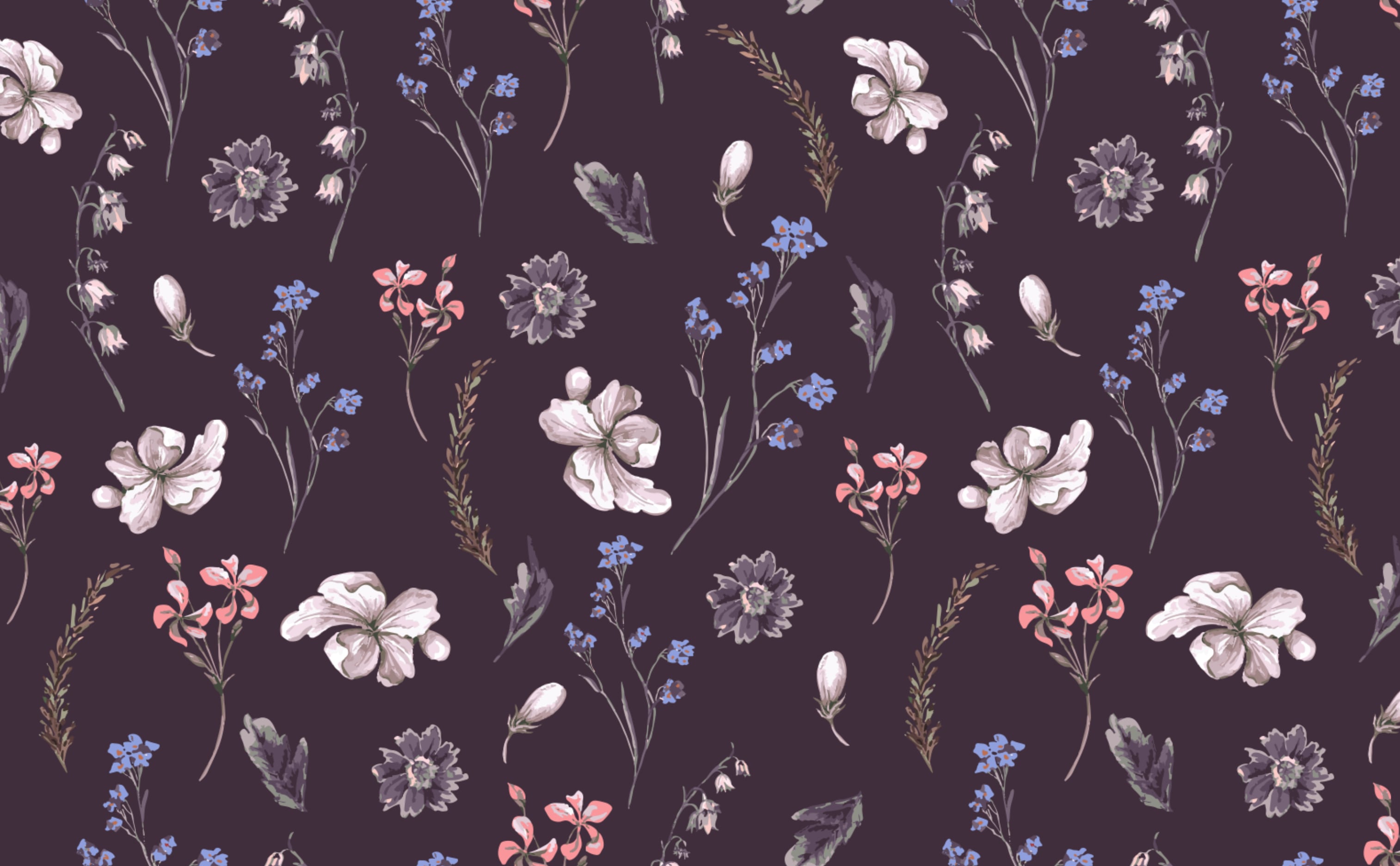 Purple Floral Wallpaper at Leo Brodbeck blog