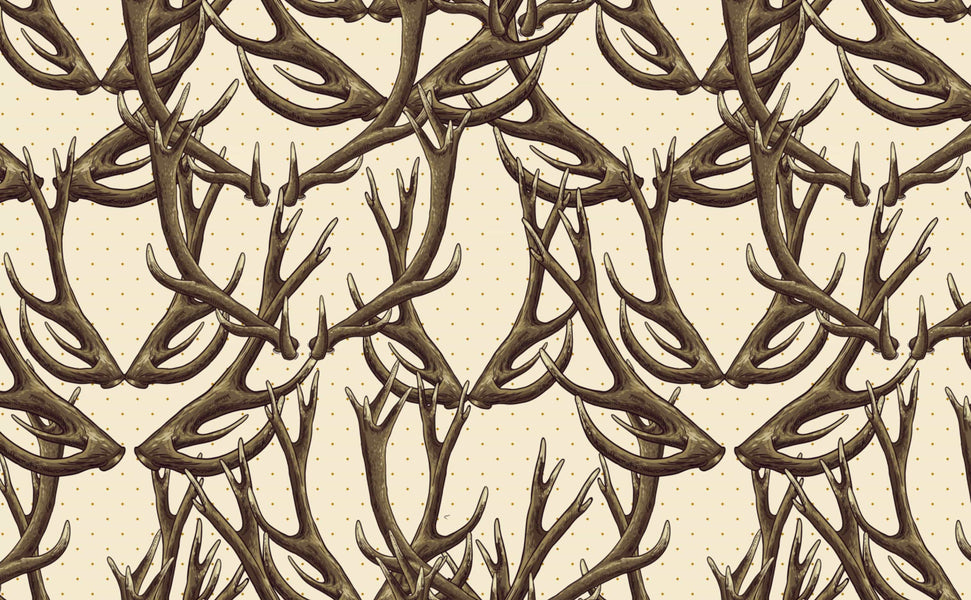 Vintage Forest and Deers Family Wallpaper | Printde.co