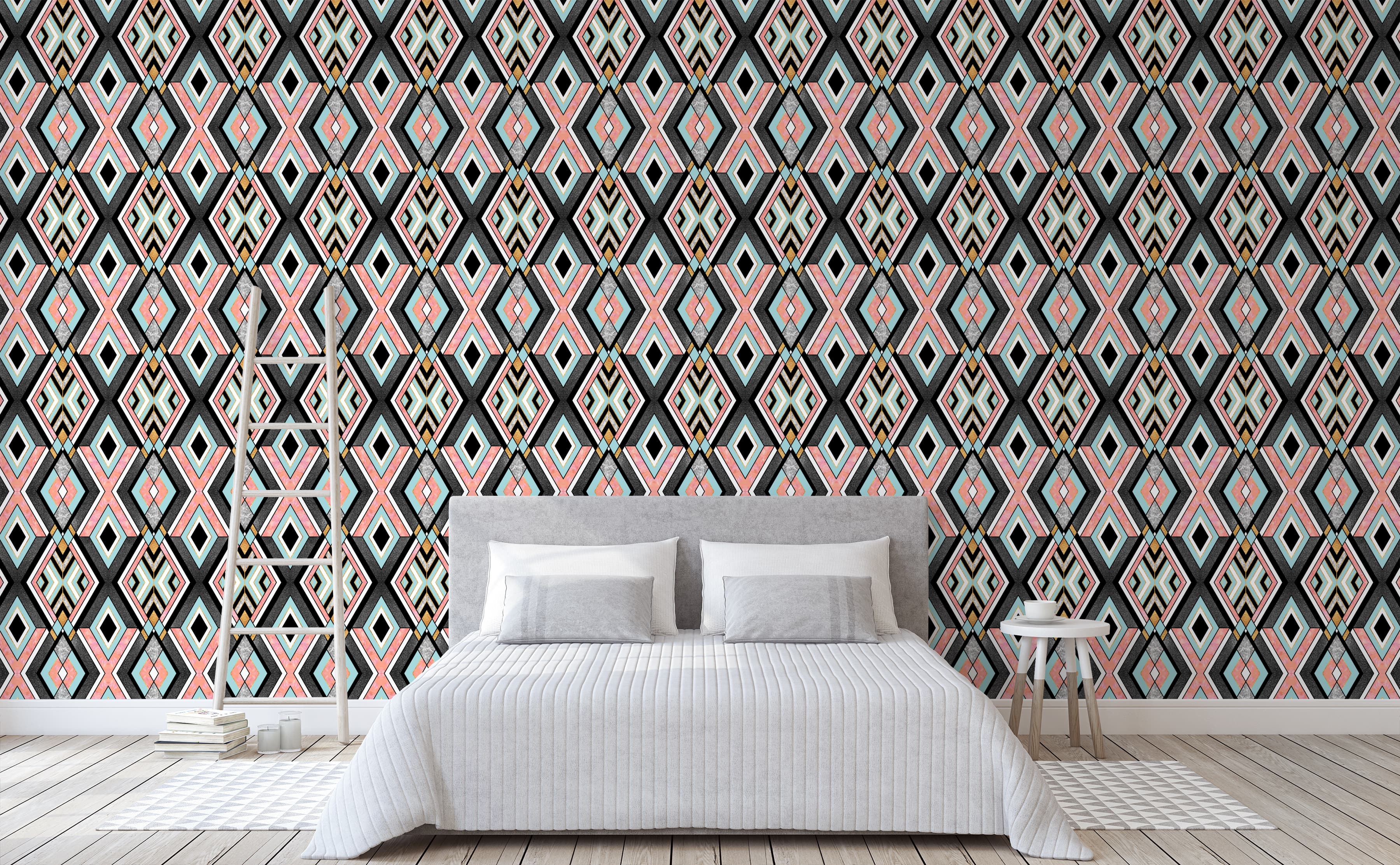 Crown Geo Rose Gold Wallpaper