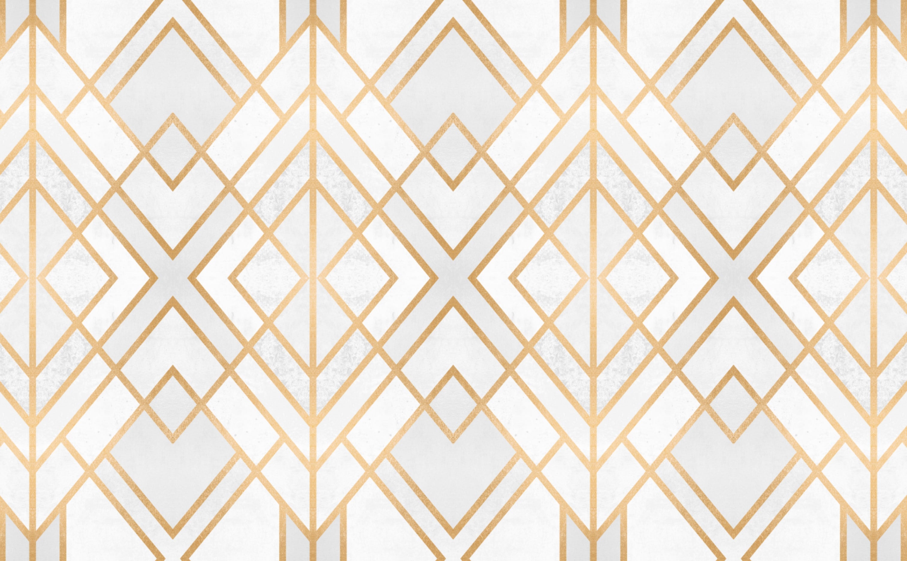 Art Deco Diamond Pattern Wallpaper for Walls | Golden Geo