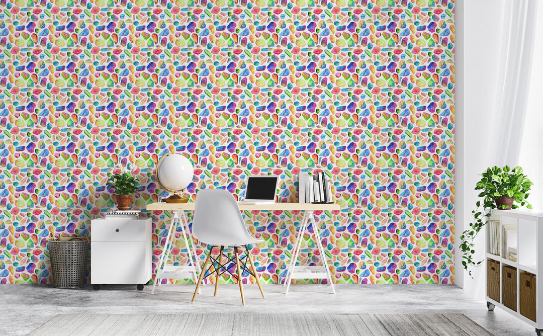 Rainbow Crystals Wallpaper for Walls – WallsNeedLove
