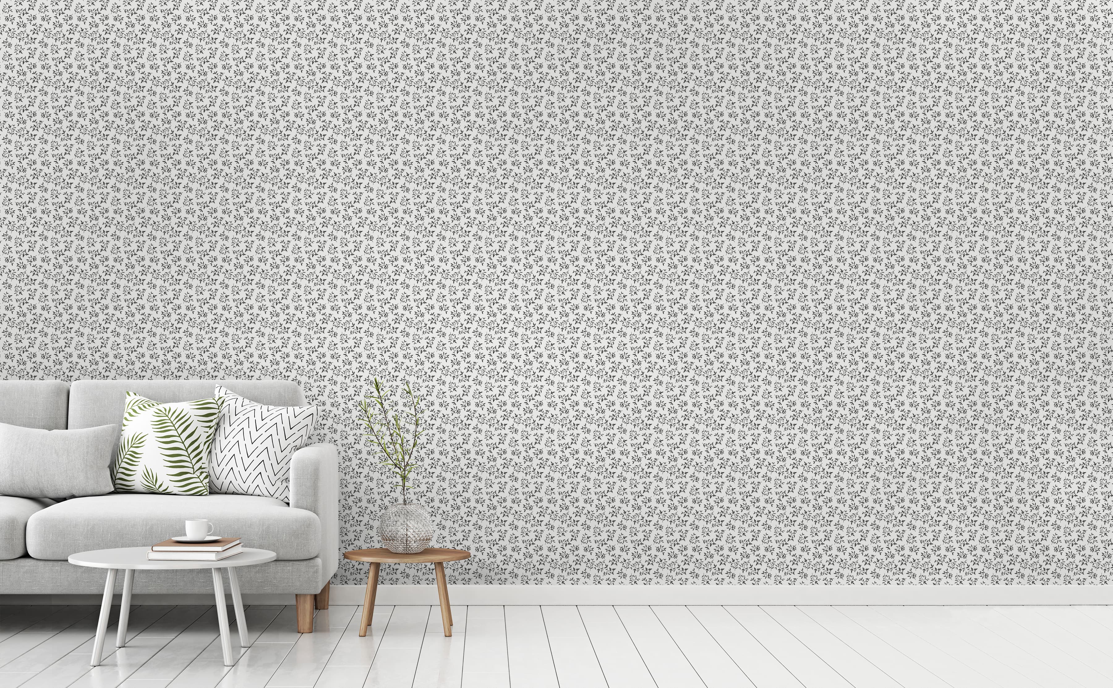 LV Inspired Wallpaper - Black/White